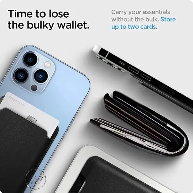 Image of MIDOS Magnetic Card Wallet Holder Designed for MagSafe Compatible with iPhone 17, iPhone 16, iPhone 15, iPhone 14, iPhone 13, iPhone 12 Series Models (Black)