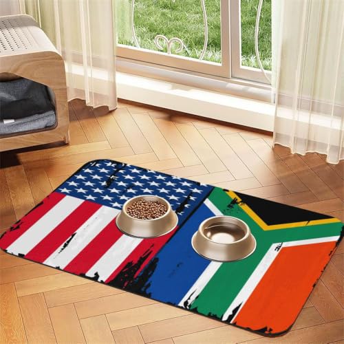 MOXLNEO South Africa American Flag Pet Feeding Mat