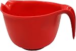 Glad Mixing Bowl with Handle – 3 Quart | Heavy Duty Plastic with Pour Spout and Non-Slip Base | Dishwasher Safe Kitchen Supplies for Cooking and Baking, Grey