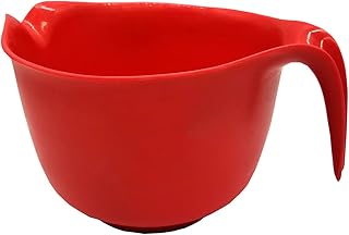GLAD Mixing Bowl with Handle – 3 Quart | Heavy Duty Plastic with Pour Spout and Non-Slip Base | Dishwasher Safe Kitchen Su...