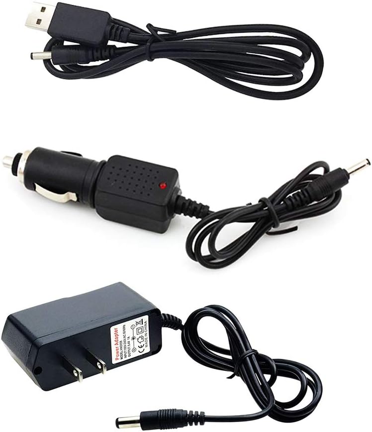 3.7-4.2V Li-ion AC Charger Cable Cord US Plug Adapter Wall Charger, USB Cable and Car Charger 18650 Battery Pack Charger for Rechargeable Headlamp Bicycle light Flashlight