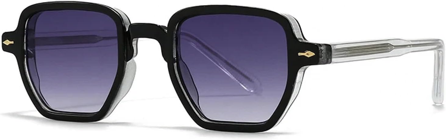 MUTYNE Popular Fashion Small Sunglasses for Women Retro Rivets Men Uv400 Gradient