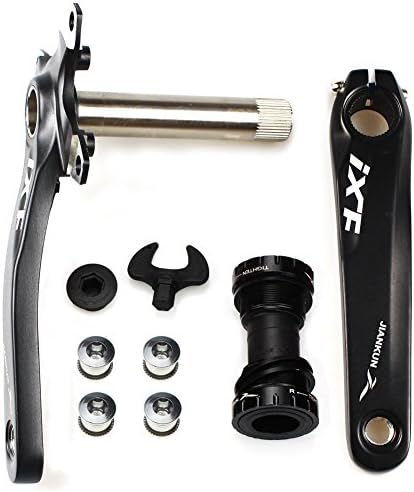 CYSKY Bike Crank Arm Set Mountain Bike Crank Arm Set 170mm 104 BCD with Bottom Bracket Kit and Chainring Bolts for MTB BMX Road Bicyle, Compatible with Shimano, FSA, Gaint (Black)