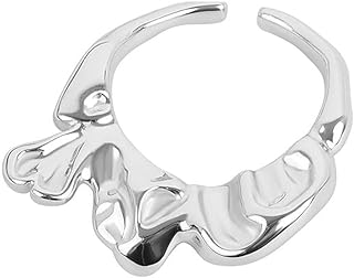 Anello Da Donna In Argento Sterling 925 Anello Aperto Dorato A Forma Di Ventaglio Retrò Fashion