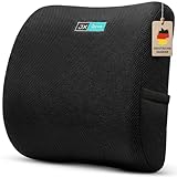 JX Office® Rückenkissen fürs Auto – Ergonomische Lordosenstütze aus Memory Foam – Gegen Rückenschmerzen beim Autofahren