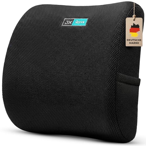 JX Office® Rückenkissen fürs Auto – Ergonomische Lordosenstütze aus Memory Foam – Gegen Rückenschmerzen beim Autofahren