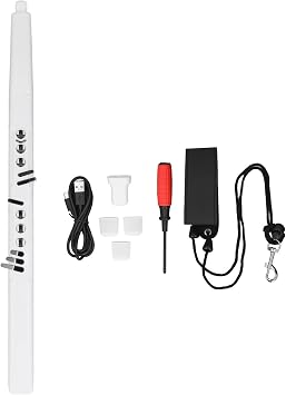 Portable Electronic Wind Instrument, Rechargeable Electric Saxophone Synthesizer with Replacement Mouthpiece, More Sensitive Key for Beginner and Adult White