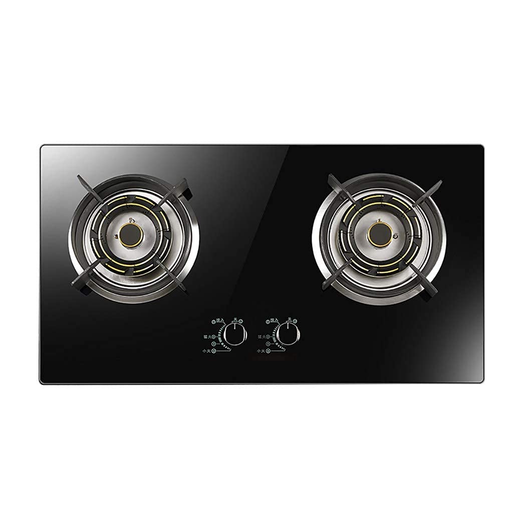 Miniestufa de Gas, encimera de Gas empotrada de 75 cm, Quemador de latón, Gas Natural/Gas propano, Potencia de Fuego de 5,0 Kw, para Calentar, cocinar, hervir, Asar, cocinar a Fuego Lento