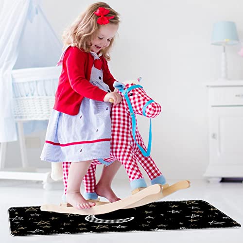 Alfombrilla de puerta Moon Star exterior e interior: alfombra absorbente lavable delantera 5