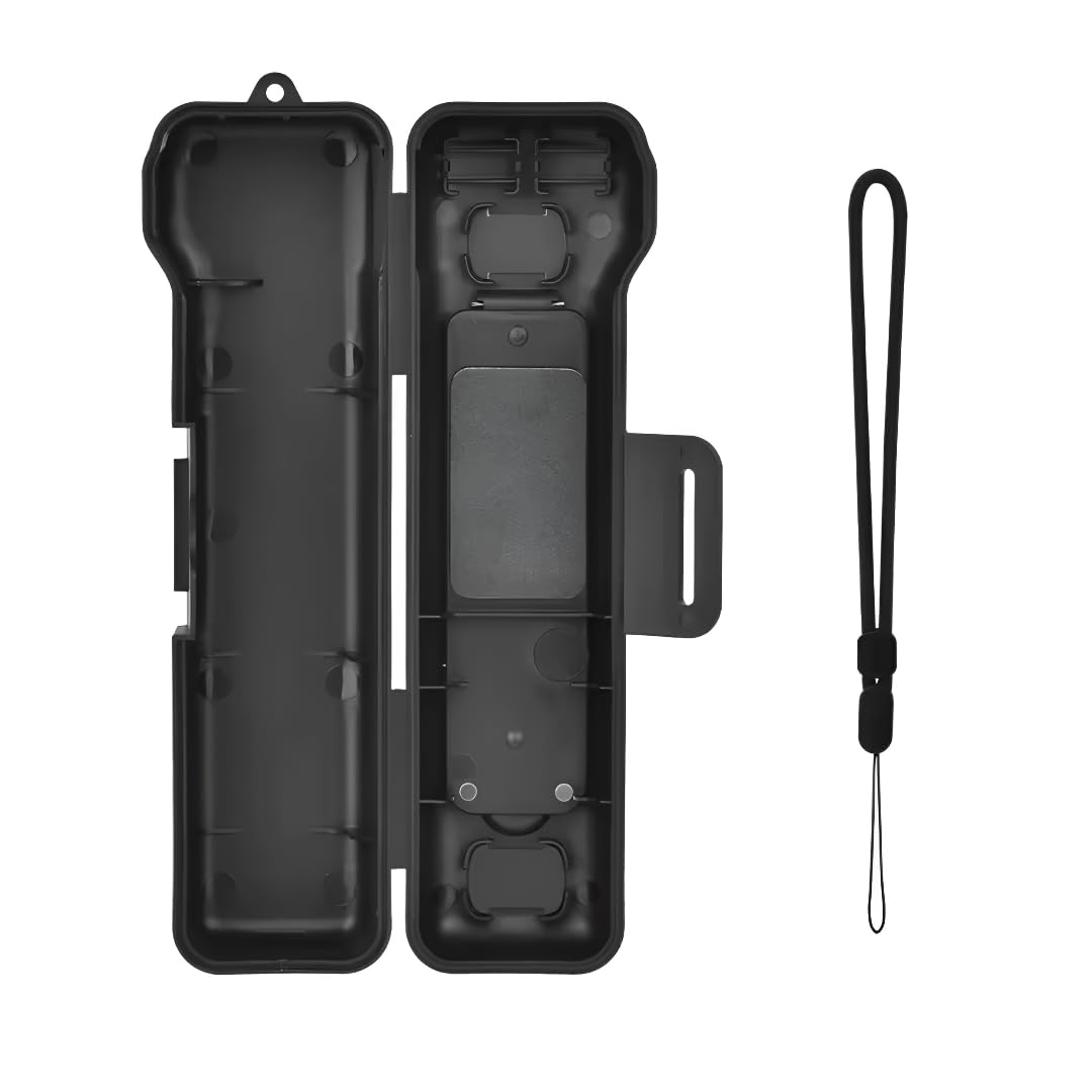 ELFOG Portable Protective Case Compatiable for DJI OSMO Pocket 4/3 Accessories, Hard Cover with Silicone Lining for 6 Lens Filters, Wide-Angle Lens, MicroSD Card, Easy Carry Storage Travel, Black-image-26