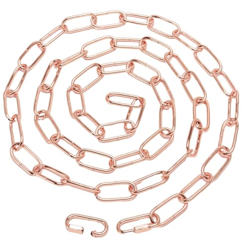 Image of Chandelier Chain 6 /10 /15 Feet SANGLE SOPFFY Light Fixture Chain for Chandelier or Swag Light Fixtures,Lighting Chain Extension with Link Locks, Plant Hanging Chain(Gold, 6 Feet)