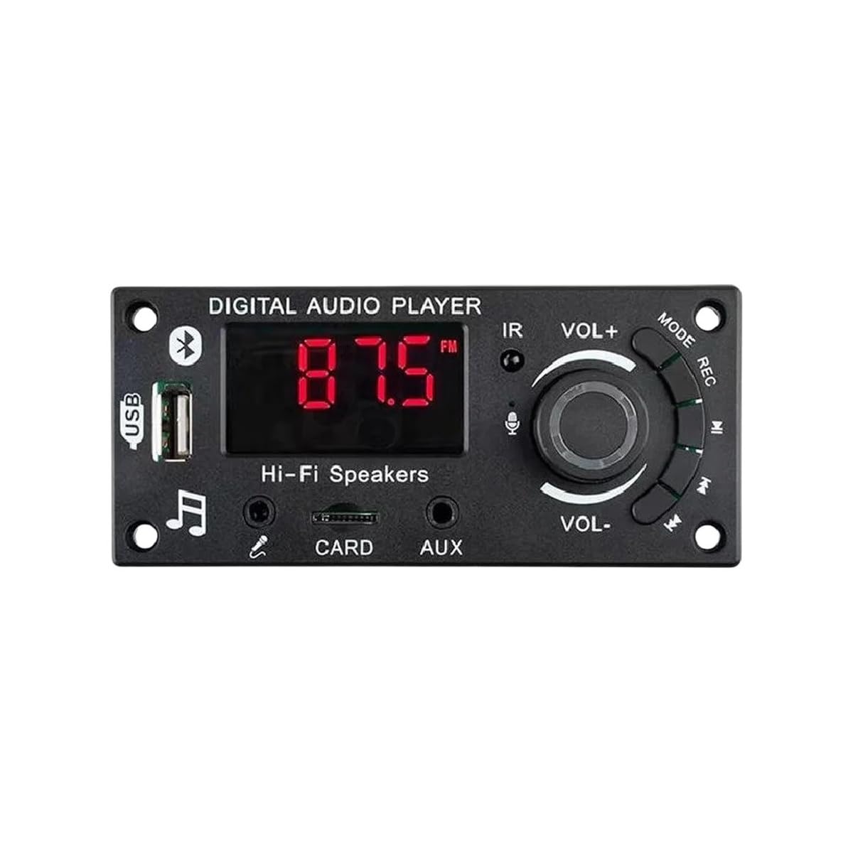 New 2026 2 * 50W 100W MP3 Decoder Board Audlo Amplifier Board BIIuetuoth Car Audlo Motherboard with Raydi0 Function with Microphone Socket