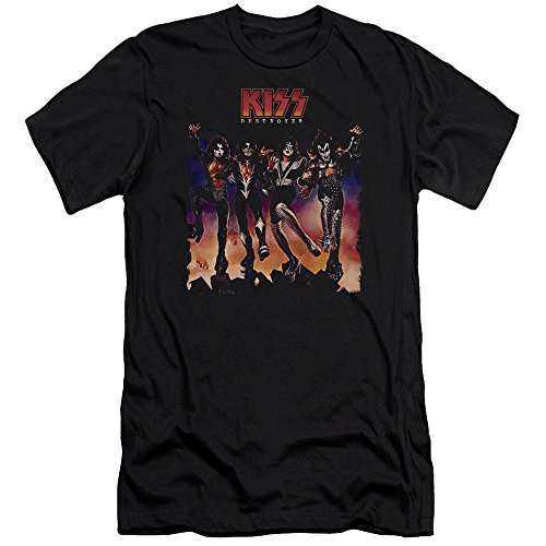 Image of Kiss - Mens Destroyer Cover Slim Fit T-Shirt, XX-Large, Black
