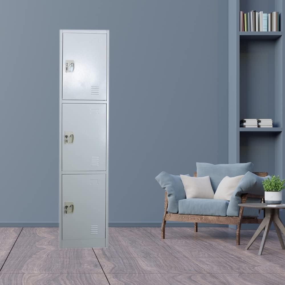 Arena Steel Locker with Lockable Doors For Home, Offices, Schools, Etc (3 Door - Model TG-3)