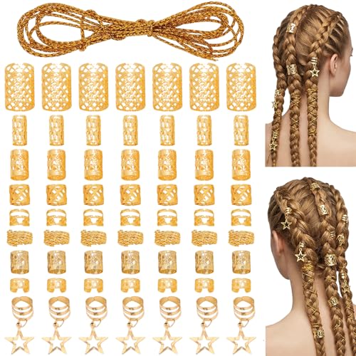 NiceNaiils 126 Pcs bijoux cheveux, Bijoux Cheveux Tresse,...