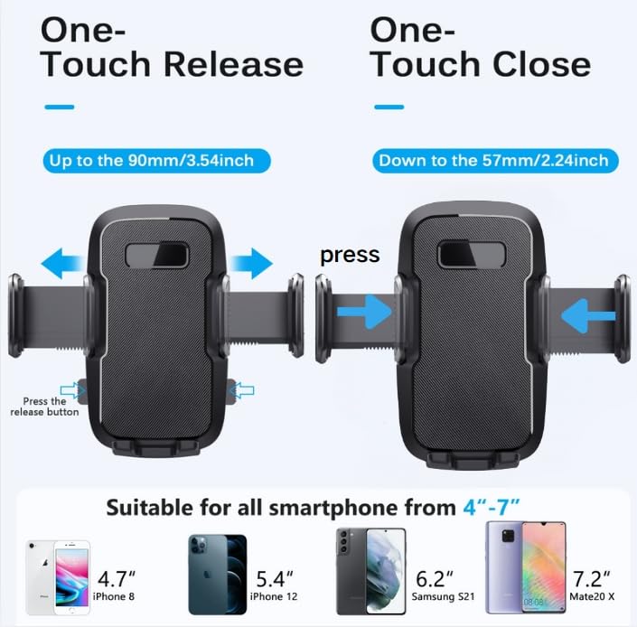 Car Cell Phone Holder for Dashboard, Universal Phone Mount with Suction Cup for Car, Compatible with iPhone/Android - Image 5