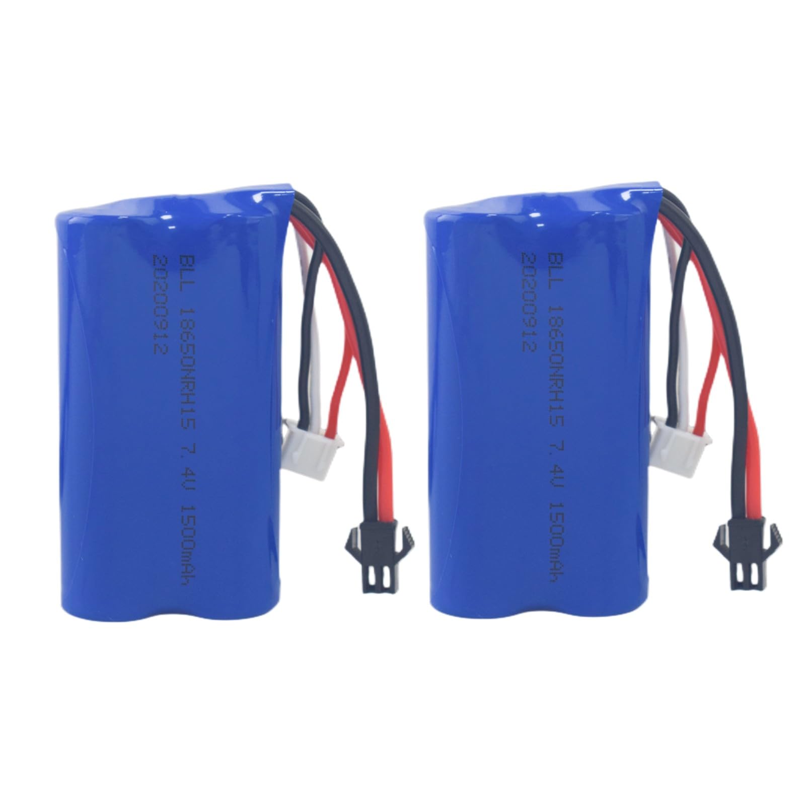 2 Piezas 7,4V 1000mAh Baterías Li-Ion Con Conector SM-2P Y Cargador USB Para Coche RC WPL MN D90/91, 99/99s D12, Barco Teledirigido H101 Y Lanzadores De Bolas De Gel Ansky