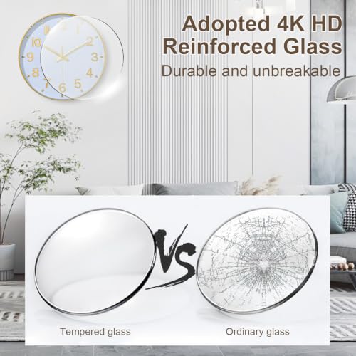 Image of Wall Clocks Battery Operated, 14Inch Silent Wall Clock for Home