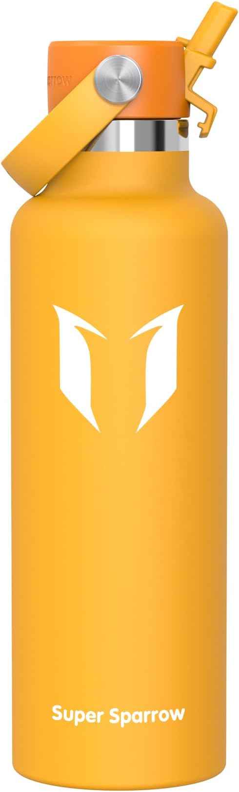 Sparrow Insulated Water Bottle - 350ml/500ml/750ml/1L/1.2L - FlipFlow Metal Water Bottles with Straw Lid - BPA Free - Leakproof Stainless Steel Flask for Sport, Gym, School, Outdoor, Travel