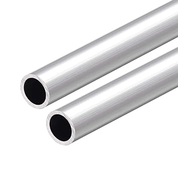 sourcing map 6063 Aluminum Round Tube, 300mm Length 18mm OD 15mm Inner Dia Seamless Aluminum Straight Tubing 2 Pcs