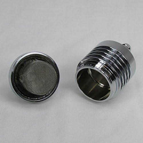 Chrome Billet Aluminum Hi-FLOW Fuel Filter For Use with 5/16" ID Fuel Hose Line - Removable Mesh Screen - Motorcycle Harley Chopper Bobber Cafe Racer