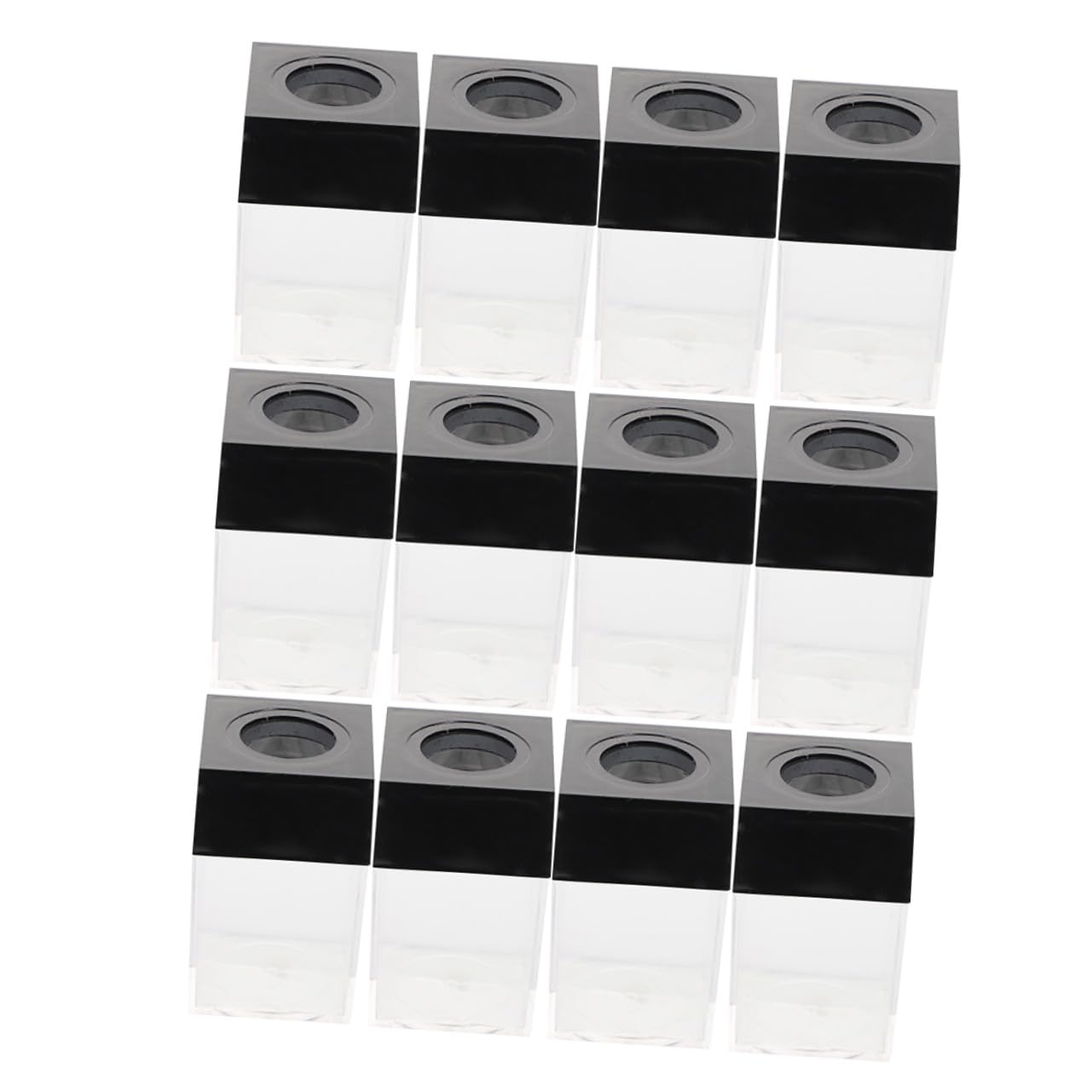 Homoyoyo 12pezzi Porta Graffette Magnetico per Scrivania Organizer Compatto per Graffette Contenitore Quadrato Robusto per Ufficio Scuola e Casa Soluzione Organizzativa Pratica