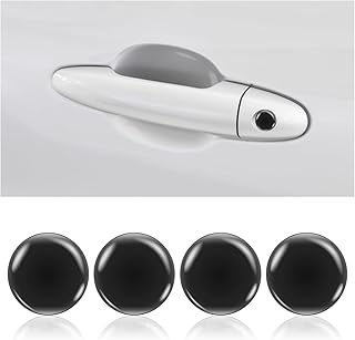 Pack of 8 Car Stickers for Door Lock, Minimalist Car Sticker for Door Screw, Car Decoration, Universal Dust-Proof Car Accessories, Exterior, Car Door Protection for Car, Truck, SUV (Black)