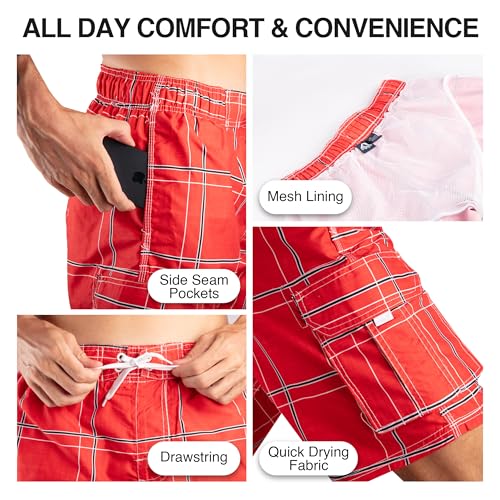 Image of Kanu Surf Men's Flex Plaid Swimtrunk