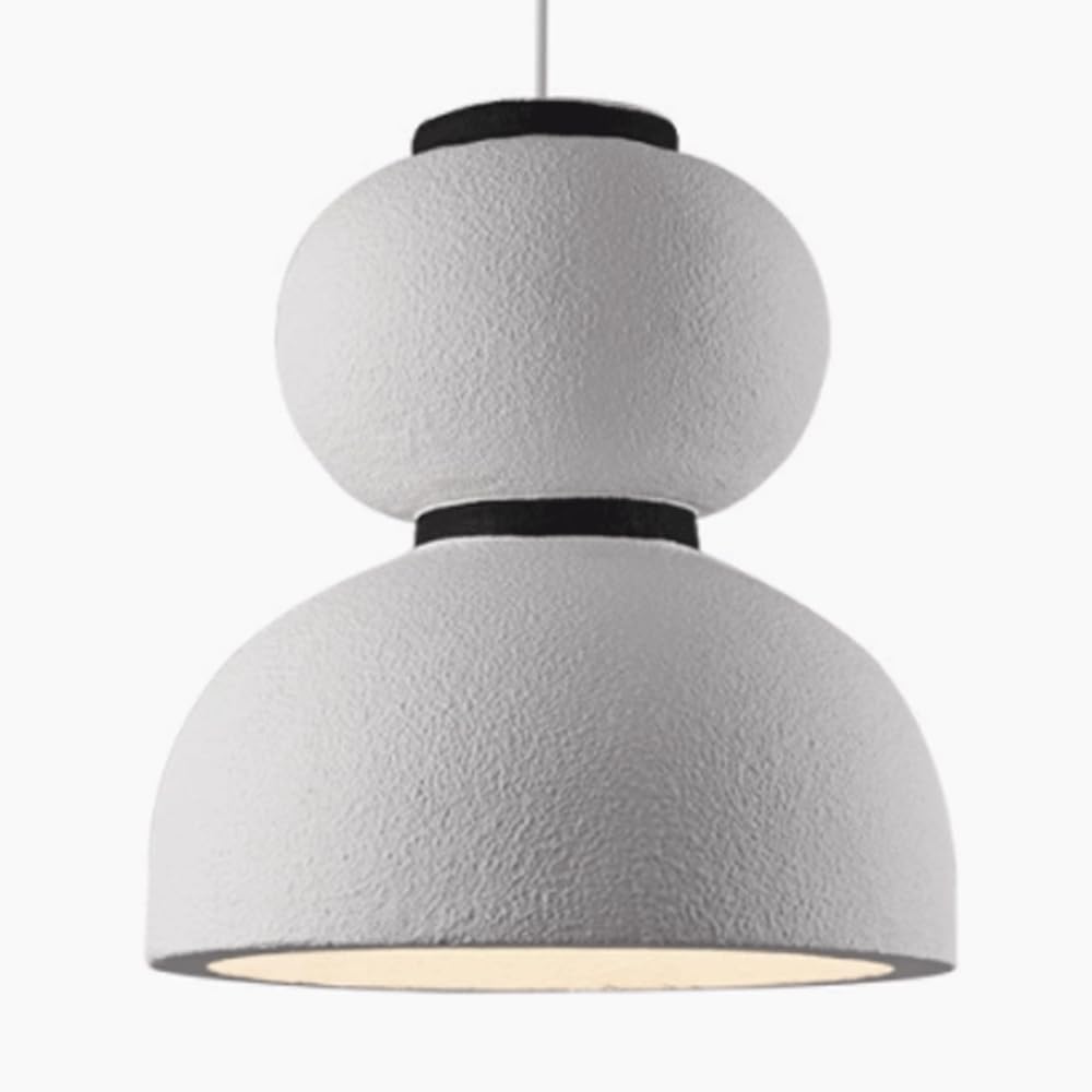 ESIYUVO Wabi Sabi Vintage Pendant Light White Gourd Hanging Lamp Kitchen Island Chandelier Lighting Fixture Polystyrene Pendant Light Fixture for Living Room Balcony Study Stairwell Hotel Cafe