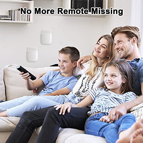 Remote Control Holders 3 Pcs, White Wall Mount Remote Holders, Abs Plastic Hole-Free Self Adhesive Wall Organizer For Home Office School, Wall Sticky Cubicle Holder For Pen Pencil Phone Charging #TOP1