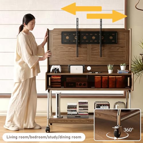Soporte móvil para TV de 40-65 pulgadas con ruedas y estantes miniatura 3