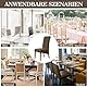 Alishomtll Samt Stuhlhussen XL 6er Set Universal Stretch Stuhlbezug für Schwingstühle Große Esszimmerstühle Bezug Waschbar Abnehmbar Stühle Schutz für Küche Bankett Hochzeit Party (Braun, 6 Stück)