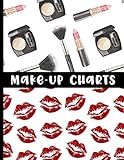  Make-Up Face Charts: Professional Blank Make-Up Artist Face Chart - Give To Your Clients After Applying Their Make-Up, or Use For Practice - Pretty ... - Great Accessory For Beauty Professionals