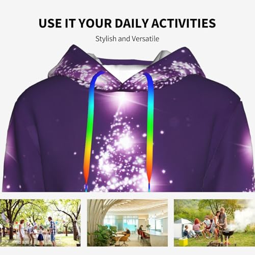 Sweat graphique arbre de Noël violet idéal pour vos sorties d'automne - 7