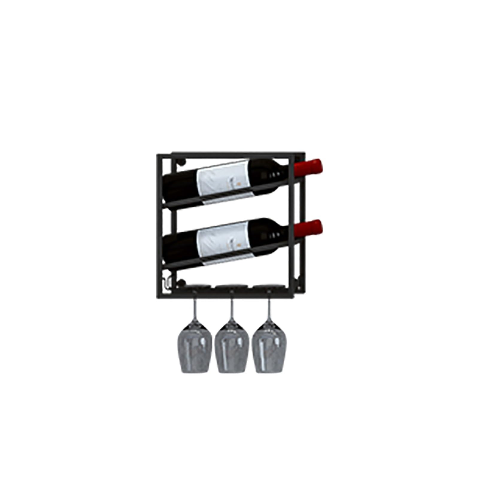 Casier à vin noir et stable pour optimiser l'espace de votre salon