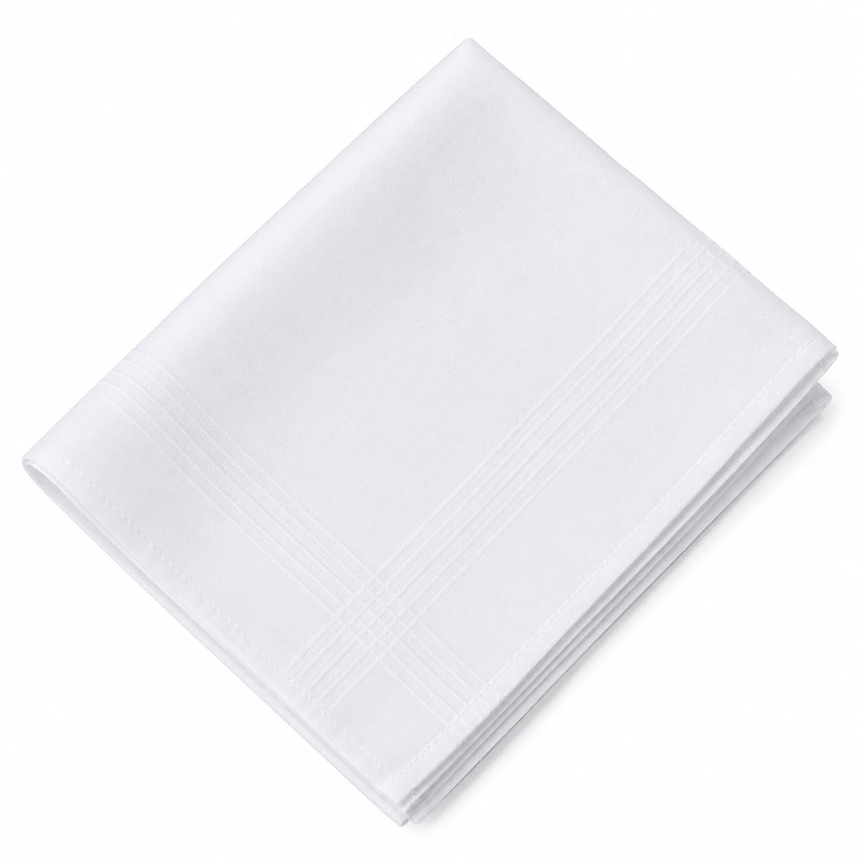Premium White Cotton Handkerchief for Men & Women | Soft, Highly Absorbent, Reusable Pocket Handkerchief | 100% Cotton | Durable, Skin Friendly | Pack of 5-picture-30
