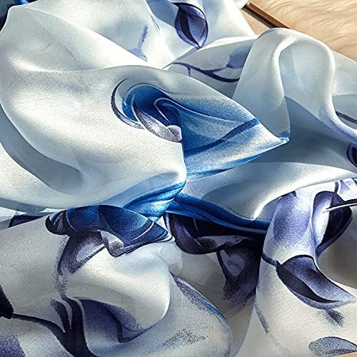 Image of Floral Printed Silk stole | silk Scarf for Women | stylish silk stole for women | Soft Lightweight Stole, Shawl & Neck Wrap | Scarf for Wedding, Party, Travel & Casual Wear