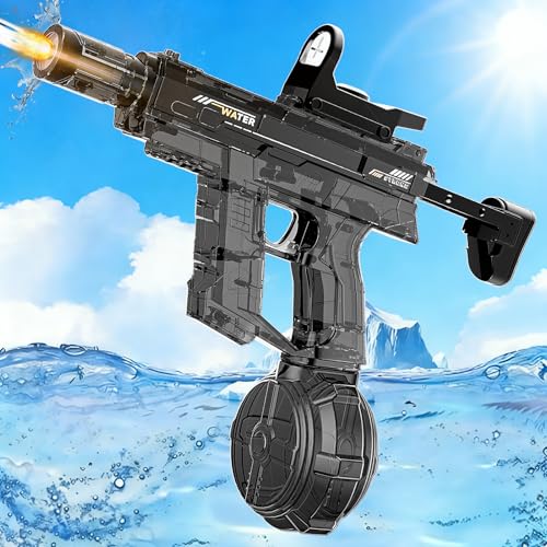 BLmukce Electric Squirt Water Gun for Adult & Kids, Automatic Water Blaster Toy with Battery Powered, Long Range & High Capacity, Powerful Water Pistol for Outdoor Pool Beach Backyard Play Water Game