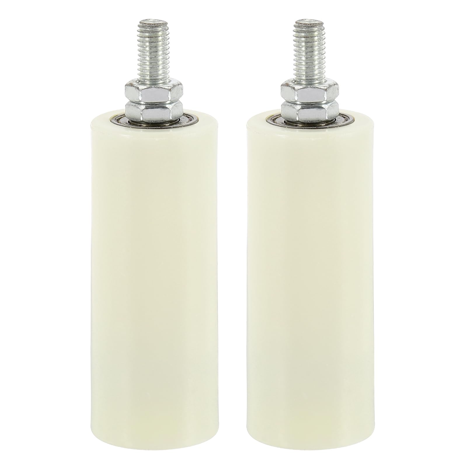 PATIKIL 120mmx50mm Slide Gate Guide Roller, 1Set Adjustable Nylon Rollers for Sliding Rolling Gate of Balconies Bedrooms Bathrooms Shops Industry, White