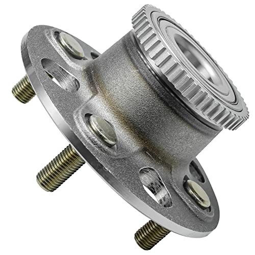 Image of Detroit Axle - Pair Rear Wheel Bearing and Hubs Assembly for Honda Civic 2001-2005, Acura EL 2001-2005 4-Lug w /ABS