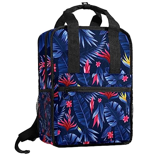 Sac à dos pour garçons motif feuilles multicolores structure légère 12cm épaisseur