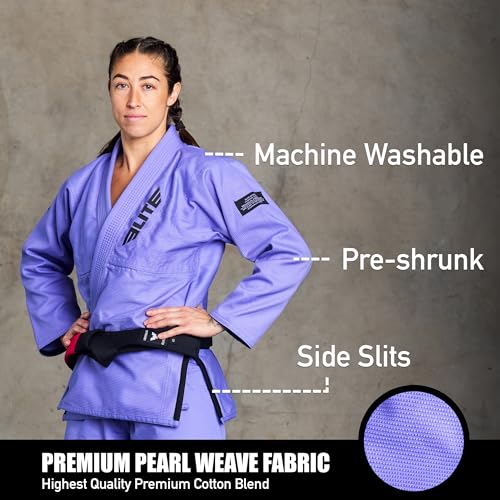 Elite Sports Ultra-Light Women's BJJ GI - IBJJF Jiu-Jitsu GI for Girls and women (See Special Sizing Guide)