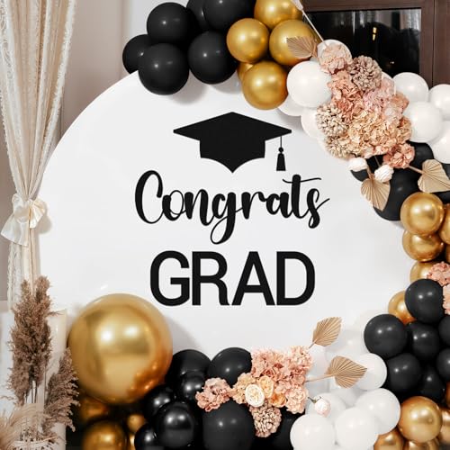 Image of Epakh 2026 Graduation Party Decal Sign for Backdrop Letters Peel and Stick Graduation Sticker for Balloon Arch Decorations Party Sign Wall Decor(Black)