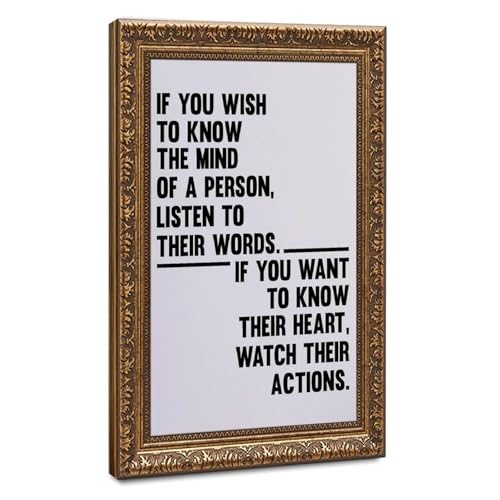 Poster citations de motivation ELKPDOE 30x45 cm avec cadre doré rétro