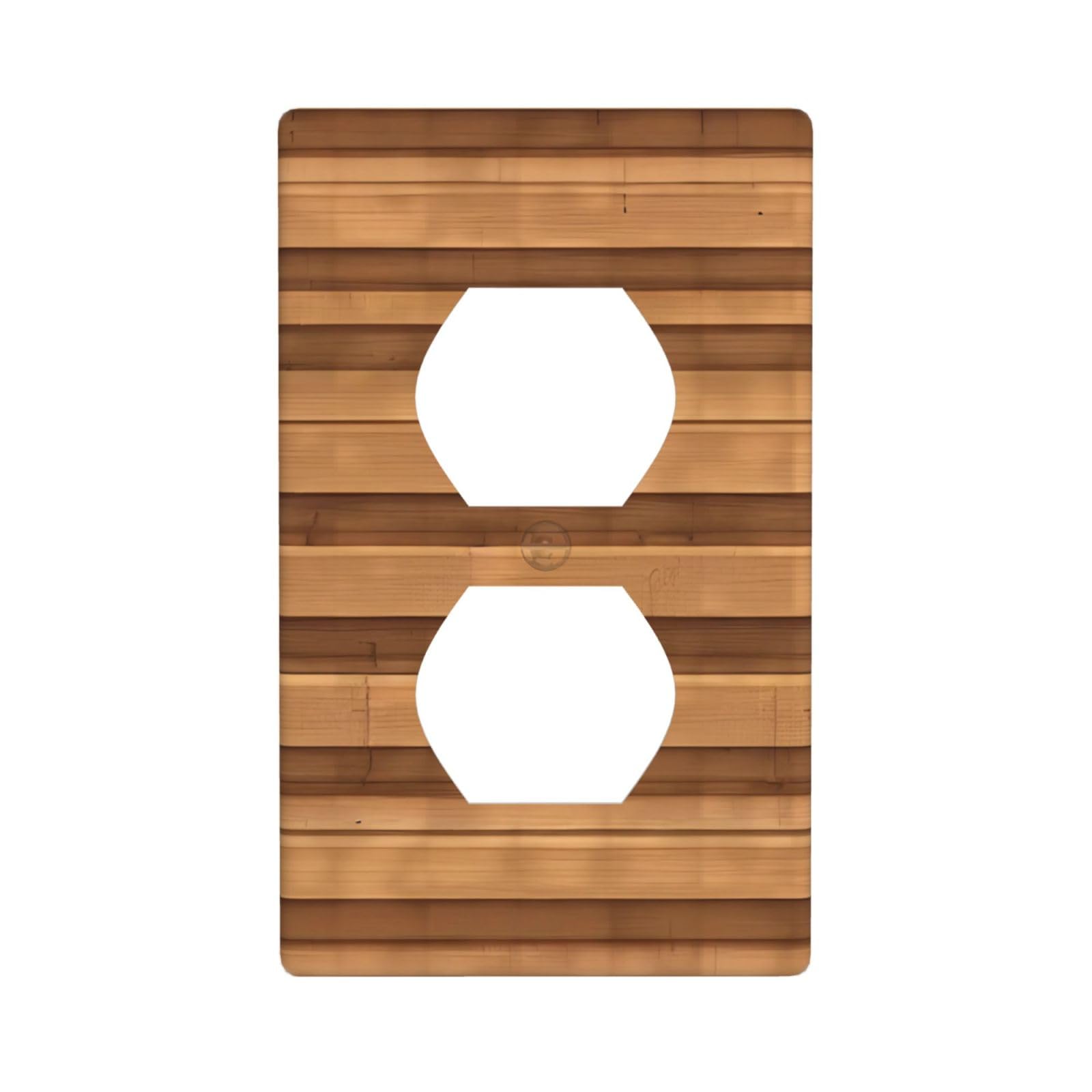 Original Wood Color Texture Decorative Switch Plate Cover-Unbreakable Polycarbonate Wall Plate for Home Office, 1 Gang with Screws