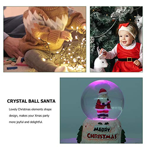Amosfun Natal Papai Noel Globo de Neve Férias Globo de Neve Bola de Cristal para Festa Festiva Em Ca
