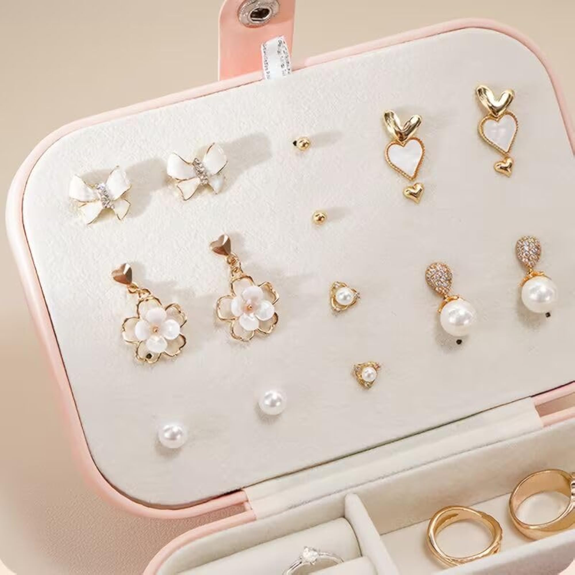 Travel Jewelry Organizer Box for Women, Portable Storage Case