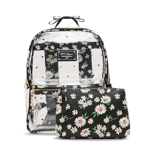Sac à dos transparent Betsey Johnson Daisy avec pochette tendance