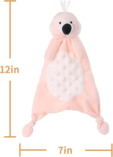 Miniatura 2 de Apricot Lamb Manta de seguridad de animales de peluche, diseño de flamenco rosa, manta de personaje para guardería, de lujo, 12 pulgadas