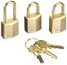 Produktbild MASTER LOCK - 3115EURD - 3 Messing Vorhängeschlösser 15mm